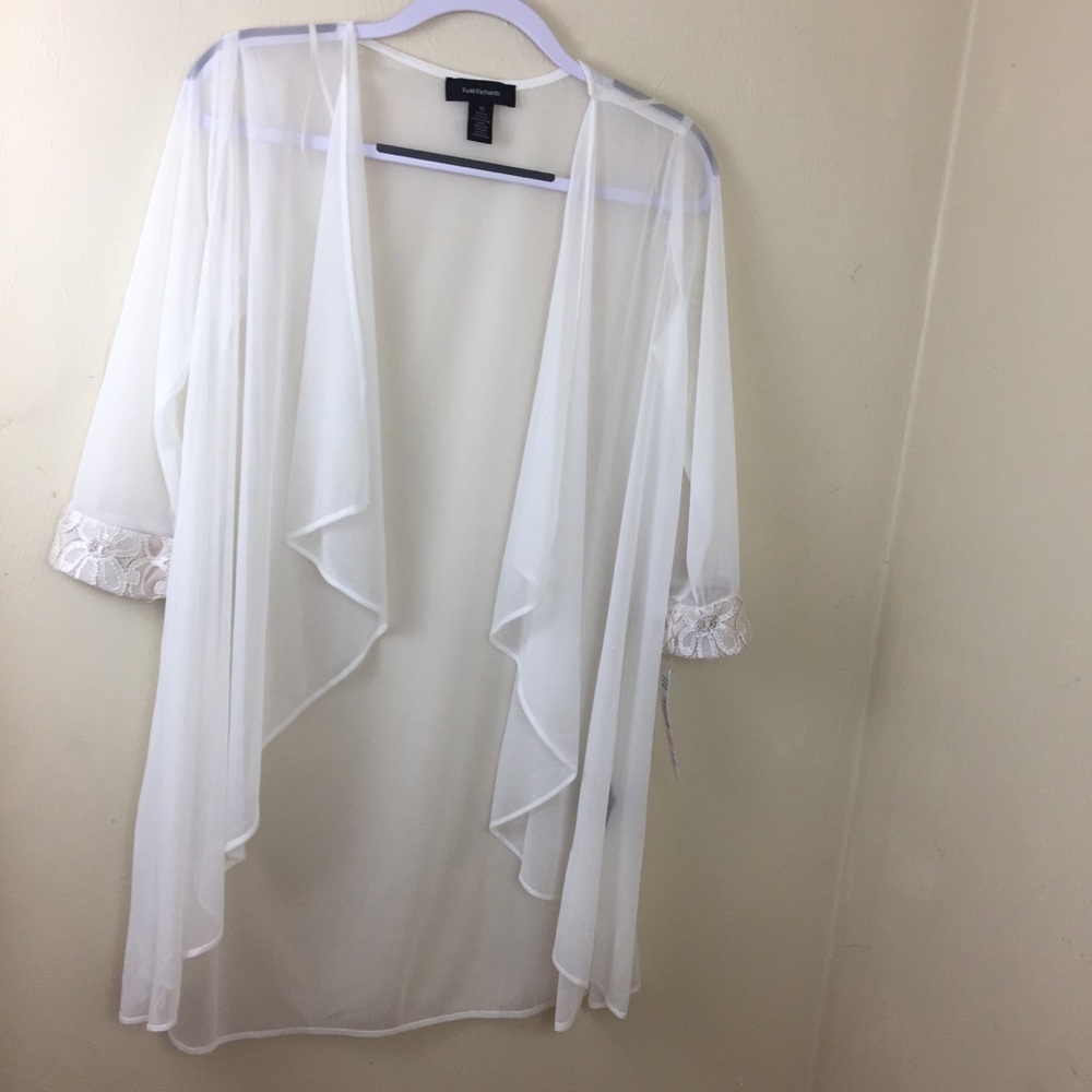 NWT Lounge wear Jacket. R&M Richards. Ivory Sz 10